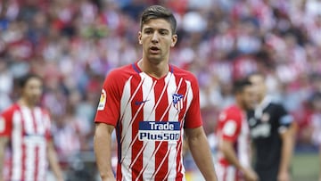 El delantero argentino del Atl&eacute;tico de Madrid, Luciano Vietto, durante un partido.