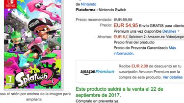 Splatoon 2 ya tiene fecha de lanzamiento en Amazon