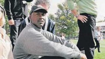<b>ILUSTRE INVITADO. </b>Michael Jordan, admirador del golf y amigo de Tiger, con la mujer de éste.