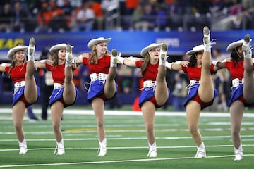ARLINGTON, TEXAS - DECEMBER 29: The Kilgore Rangerettes perform before the game between the Notre Dame Fighting Irish and the Clemson Tigers during the College Football Playoff Semifinal Goodyear Cotton Bowl Classic at AT&T Stadium on December 29, 2018 in Arlington, Texas.