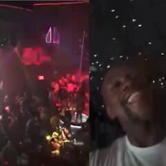 Mayweather celebró su victoria ante McGregor con chicas y dinero