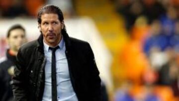 Simeone, durante el partido.