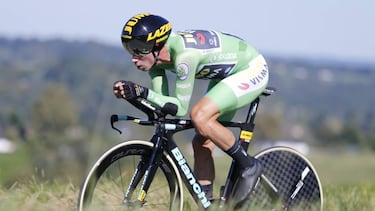 Roglic, durante la etapa.