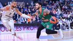 Markus Howard, base del Baskonia, durante el partido contra el Asvel Villeurbanne de la jornada 9 de la Euroliga.