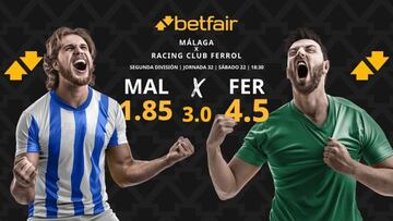 Málaga CF vs. Racing Club Ferrol: horario, dónde ver, pronósticos y clasificación