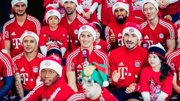 Así celebraron la Navidad James y el Bayern Múnich