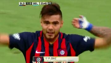 El gran cabezazo de Paulo Díaz para anotar con San Lorenzo