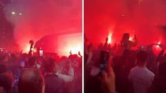 Locura sin precedentes en Talavera con el bus antes del Madrid: el vídeo es tremendo