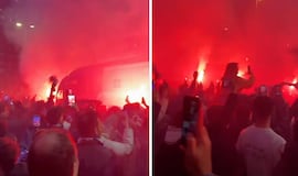 Locura sin precedentes en Talavera con el bus antes del Madrid: el vídeo es tremendo