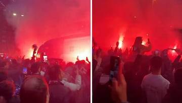 Locura sin precedentes en Talavera con el bus antes del Madrid: el vídeo es tremendo