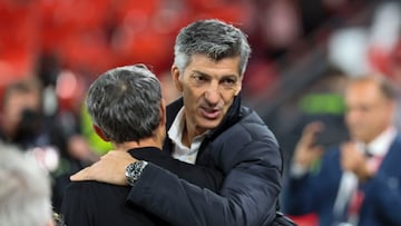 Imanol Alguacil antes del derbi vasco frente al Athletic.