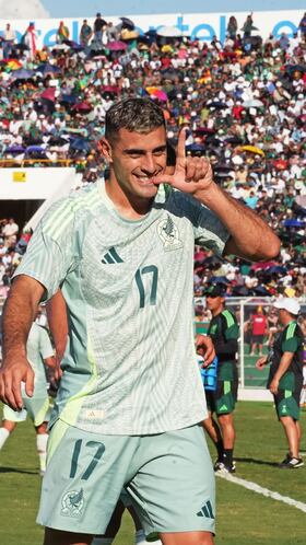 German Berterame celebrates his goal 0-1 of Mexico during 2026 International Friendly match between Bolivia and Mexico (Mexican National team) at at Estadio Ramon Tahuichi Aguilera, on January 25, 2026 in Santa Cruz, Bolivia.