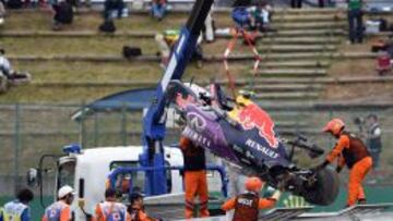 Kvyat sale ileso de un terrible accidente en Suzuka