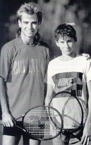 Andre Agassi y Monica Seles de Estados Unidos. 