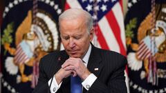 President Joe Biden holds a meeting with CEOs of companies in a variety of sectors to discuss the holiday shopping season, at the White House in Washington, U.S., November 29, 2021. 