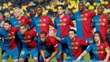 <b>UNO DE ONCE. </b>Pep Guardiola sólo contó con Touré para el Calderón respecto de esta alineación.