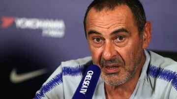 Maurizio Sarri, en rueda de prensa.