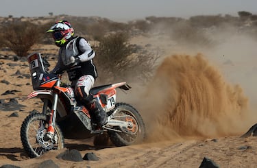 Murun Purevdorj durante la etapa.