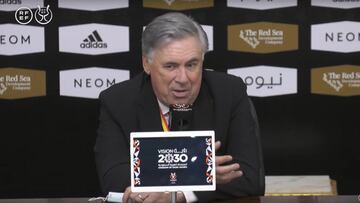 La broma de Ancelotti sobre sus jugadores que desató las risas en la sala de prensa