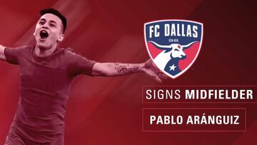 Dallas FC hizo oficial el fichaje del joven Pablo Aránguiz