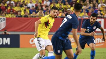 James Rodríguez durante el partido amistoso de la Selección Colombia ante Estados Unidos
