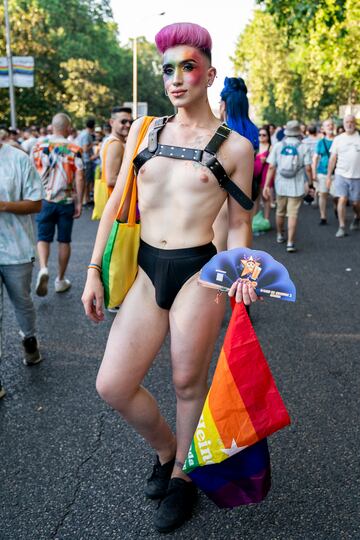 Manifestación por el Orgullo LGTBIQ+ en Madrid.