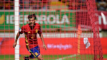 Football Soccer - Spain v Liechtenstein - World Cup 2018 Qualifying European Zone - Group G- Reino de Leon stadium, Leon, Spain - 5/9/16 Spain's David Silva celebrates his goal.
