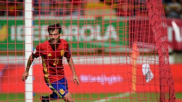 Football Soccer - Spain v Liechtenstein - World Cup 2018 Qualifying European Zone - Group G- Reino de Leon stadium, Leon, Spain - 5/9/16 Spain&#039;s David Silva celebrates his goal.