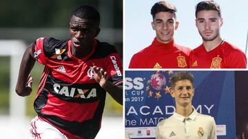 Vinicius Junior; Ferrán Torres, Abel Ruiz; y Miguel Baeza.
