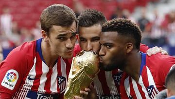 Griezmann, Lucas y Lemar. 