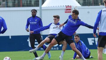 Entrenamiento de hace unos días en Tajonar.