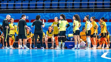 La Selección, durante un entrenamiento.
