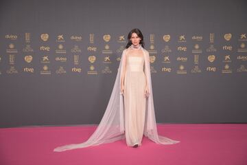 La actriz Manuela Vell¨¦s posa en la alfombra rosa.