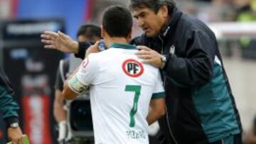 Astorga y Pizarro en el duelo de Wanderers contra la U en el Nacional.