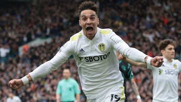 Rodrigo celebra su gol al Norwich City. 