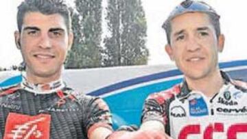 <b>HOMBRES TOUR. </b>Pereiro y Sastre lucharon codo con codo durante el pasado Tour de Francia