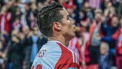 James Rodríguez en un partido de Olympiacos.