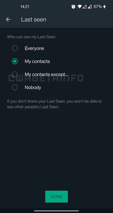 WhatsApp te dejará elegir a los usuarios a los que no quieres que vean tu última conexión