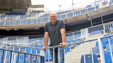 Pepe Mel posa para AS en La Rosaleda.