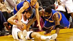 Joel Freeland, durante un partido ante los Knicks esta temporada.