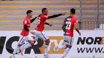 Futbol, Deportes Antofagasta vs Universidad de Chile.
Fecha 17, campeonato Nacional 2022.
El jugador de Deportes Antofagasta Gabriel Torres celebra su gol contra Universidad de Chile durante el partido de primera division realizado en el estadio Calvo y Bascunan.
Antofagasta, Chile.
10/07/2022
Edgard Cross/Photosport

Football, Deportes Antofagasta vs Universidad de Chile.
17 th date, 2022 National Championship.
Deportes AntofagastaÕs player Gabriel Torres celebrates after scoring against Universidad de Chile during the first division match at Calvo y Bascunan stadium.
Antofagasta, Chile.
10/07/2022
Edgard Cross/Photosport