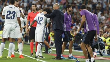 Marcelo se retira lesionado.