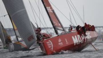 El Mapfre, en el pelotón de cabeza.