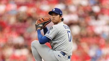 CINCINNATI, OHIO - JULY 30: Shohei Ohtani #17 of the Los Angeles Dodgers throws a pitch against the Cincinnati Reds at Great American Ball Park on July 30, 2025 in Cincinnati, Ohio. Andy Lyons/Getty Images/AFP (Photo by ANDY LYONS / GETTY IMAGES NORTH AMERICA / Getty Images via AFP)