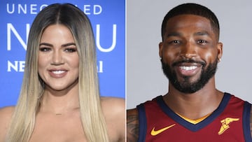 Im&aacute;genes de Khlo&eacute; Kardashian en un photocall y de Tristan Thompson con la camiseta de los Cleveland Cavaliers