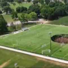 Captured on video: massive sinkhole swallows soccer field in Alton, Illinois