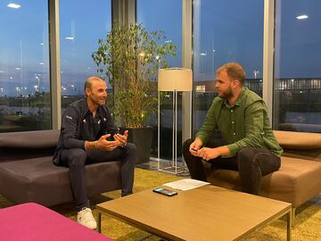 Alejandro Valverde, con AS en Bérgamo escasas horas antes de su última carrera como corredor profesional