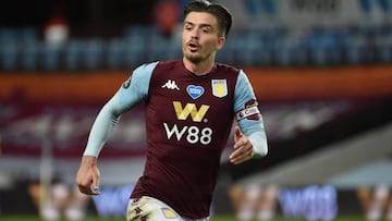 Soccer Football - Premier League - Aston Villa v Arsenal - Villa Park, Birmingham, Britain - July 21, 2020 Aston Villa&#039;s Jack Grealish in action, as play resumes behind closed doors following the outbreak of the coronavirus disease (COVID-19) Pool vi