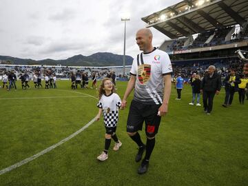 Zinedine Zidane en el estadio Armand Cesari en Bastia.