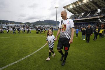 Zinedine Zidane en el estadio Armand Cesari en Bastia.